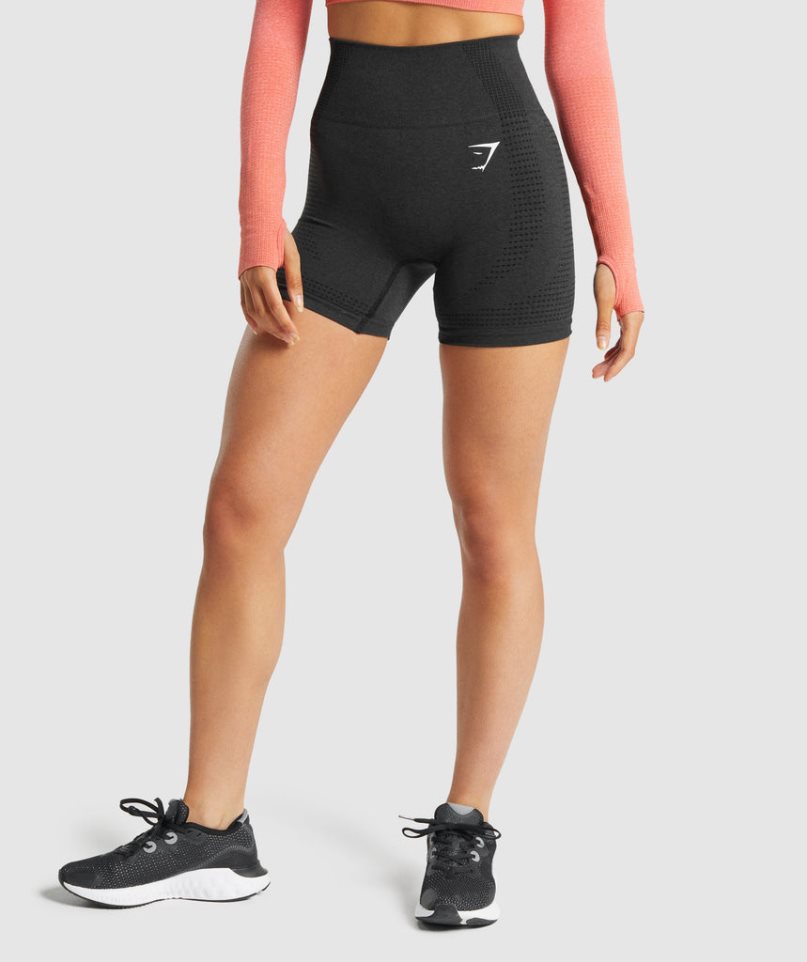 Women\'s Gymshark Vital Seamless 2.0 Shorts Black | CA 1A3D0N